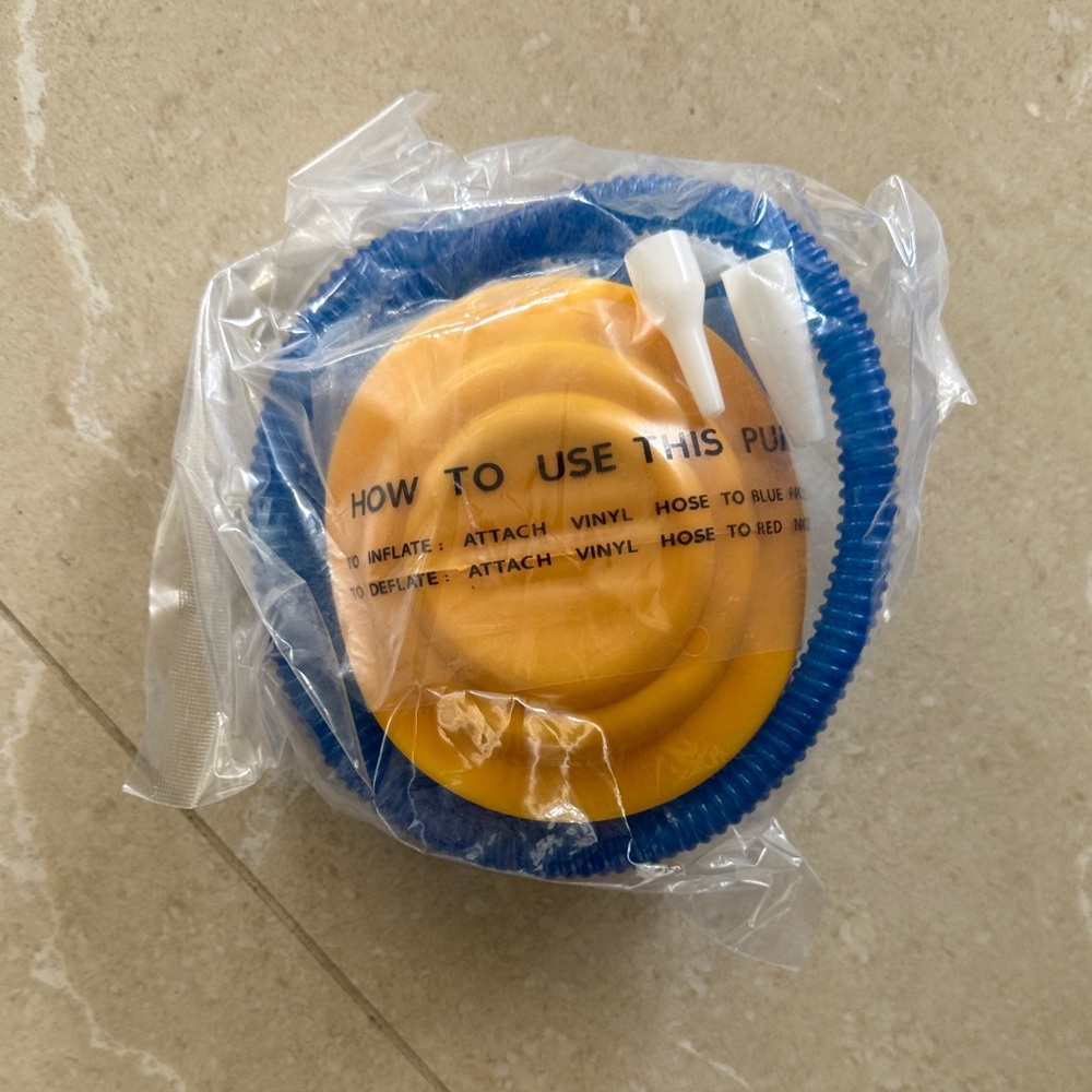 Yellow and Blue Foot Pump for Home Parties